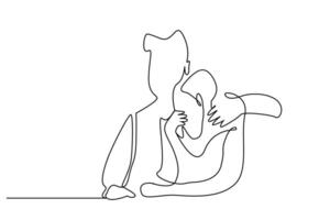 unhappy crying human support helping two people line art vector