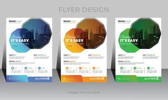 Marketing flyer template modern business proposal creative and professional layout for Corporate business. And also abstract business flyer , IT company flyer, illustration template in A4 size. vector