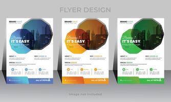 Marketing flyer template modern business proposal creative and professional layout for Corporate business. And also abstract business flyer , IT company flyer, illustration template in A4 size. vector