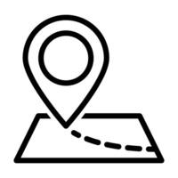 Map pointer icon illustration. GPS location symbol with with pin pointer for graphic design, logo, web site, social media, mobile app, ui vector