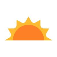 A half sun is setting downwards icon sunset concept for graphic design, logo, website, social media, mobile app, UI illustration vector