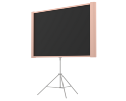 Screen projector wall isolated on background. 3d rendering - illustration png