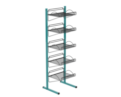 stecca cremagliera Schermo isolato su sfondo. 3d interpretazione - illustrazione png