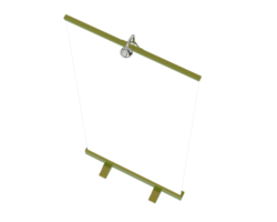 Screen vertical stand isolated on background. 3d rendering - illustration png