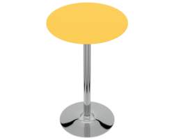 Round display table isolated on background. 3d rendering - illustration png