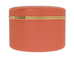 Cream jar isolated on background. 3d rendering - illustration png