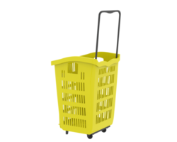 Tall shopping basket isolated on background. 3d rendering - illustration png