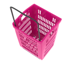 Tall shopping basket isolated on background. 3d rendering - illustration png