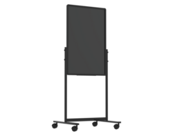 Tall whiteboard isolated on background. 3d rendering - illustration png