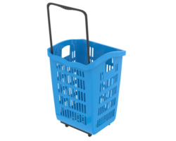 Tall shopping basket isolated on background. 3d rendering - illustration png