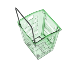 Tall shopping basket isolated on background. 3d rendering - illustration png