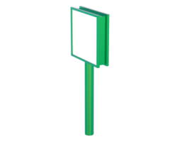 LED single teken geïsoleerd Aan achtergrond. 3d renderen - illustratie png