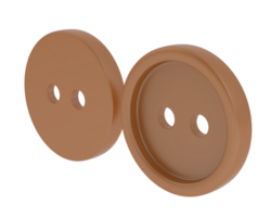 Shirt buttons isolated on background. 3d rendering - illustration png