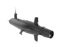 Submarine isolated on background. 3d rendering - illustration png