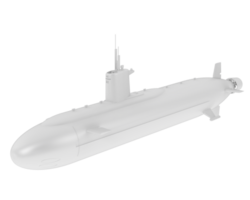 submarino isolado em fundo. 3d Renderização - ilustração png