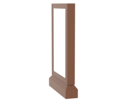 LED single teken geïsoleerd Aan achtergrond. 3d renderen - illustratie png