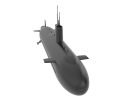 submarino aislado en antecedentes. 3d representación - ilustración png