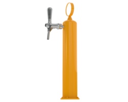 Single beer tap isolated on background. 3d rendering - illustration png