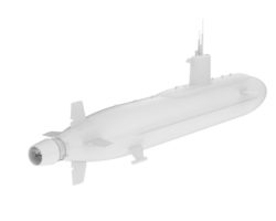 submarino aislado en antecedentes. 3d representación - ilustración png