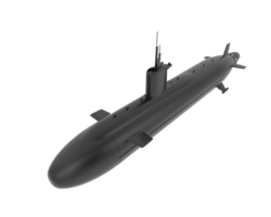 Submarine isolated on background. 3d rendering - illustration png