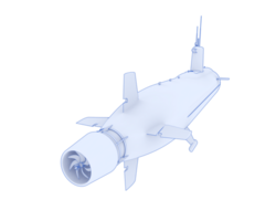 submarino aislado en antecedentes. 3d representación - ilustración png