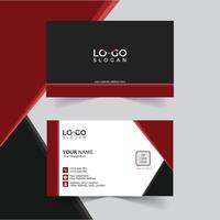 Professional and Minimalist Business Card Design. Clean black and red business card. Modern Creative and Clean Business Card Template. Print Ready Corporate identity design. vector