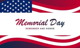 Memorial Day Background Design. vector