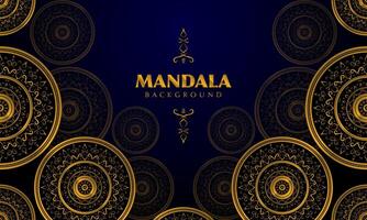 Golden mandala background design. vector