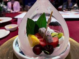 Strawberries and Grapes in Ice photo
