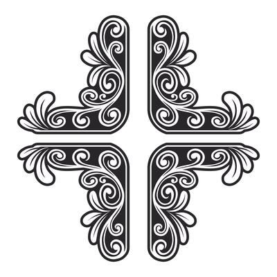 Classic ornament design for elements floral