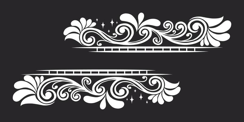 Classic name tags ornament floral border