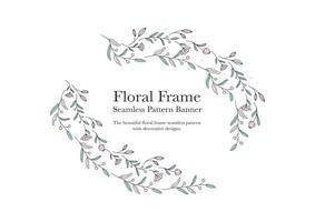 ornamental decorative flower frame on white background ep16 vector