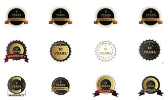 Warranty Badge Collection. vector