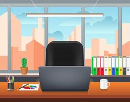 office work space for staff of a company or organization stock illustration vector