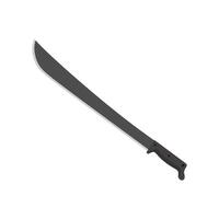 latin machete flat design illustration isolated on white background. cutlass, a large curved knife with a broad blade, illustration. vector