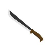 latin machete flat design illustration isolated on white background. cutlass, a large curved knife with a broad blade, illustration. vector