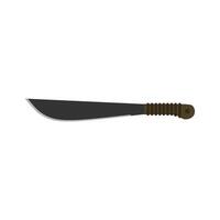 latin machete flat design illustration isolated on white background. cutlass, a large curved knife with a broad blade, illustration. vector