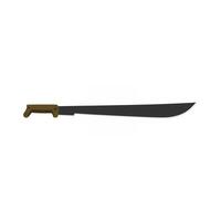 latin machete flat design illustration isolated on white background. cutlass, a large curved knife with a broad blade, illustration. vector