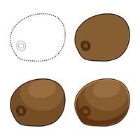 kiwi fruit set illustration vector