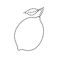 tracing lemon illustration vector