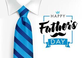 Happy Father's Day greeting card design. Social network poster vector