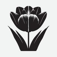 Enchanting Tulip Flower Silhouettes, Capturing the Timeless Beauty of Nature vector