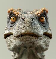 a close up of a dinosaur with big ears photo