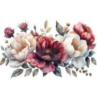 acquerello peonia fiore su trasparente sfondo png