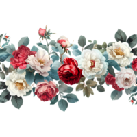 Watercolor Peony Flower On Transparent Background png