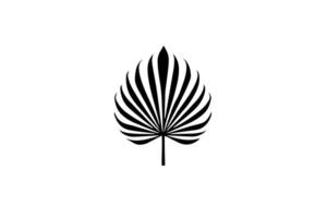 Minimal Palm Leaf Logo Abstract Tropical Design for Modern Jungle Vibes. vector