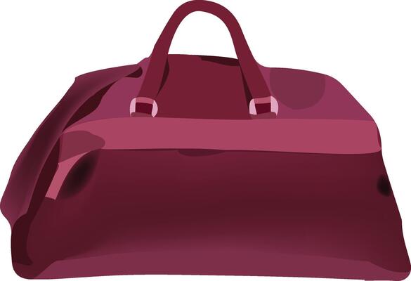 Capacious travel bag in red color-