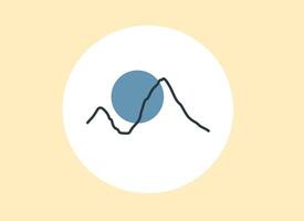 Pointer of mountains. vector