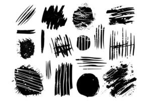 orgánico resumen tinta gota conjunto moderno grunge formas con irregular siluetas y fluido pincelada diseño.. vector