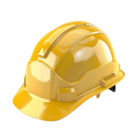 a yellow hard hat on a transparent background AI-Generated png